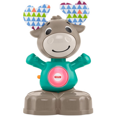 Fisher-Price Linkimals Interactive Baby Toy Lights & Sounds Musical Moose (FLAT DEMO BATTERIES)