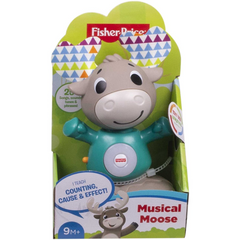Fisher-Price Linkimals Interactive Baby Toy Lights & Sounds Musical Moose (FLAT DEMO BATTERIES)