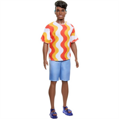 Barbie Fashionistas Ken Doll 65th Anniversary #220 - Hearing Aid & Orange Shirt