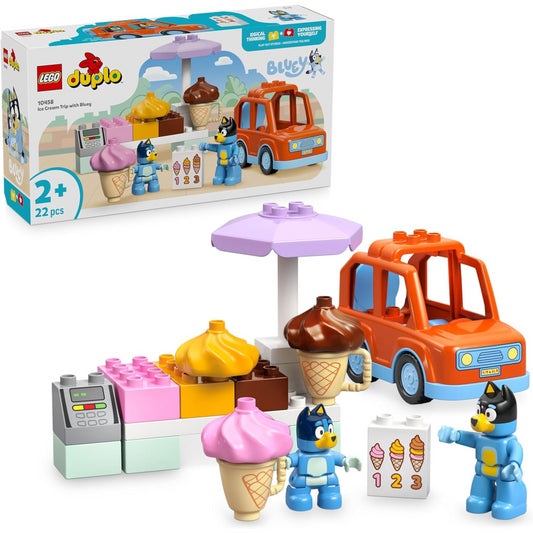 Lego Duplo 10458 Ice Cream Trip With Bluey Building Toy