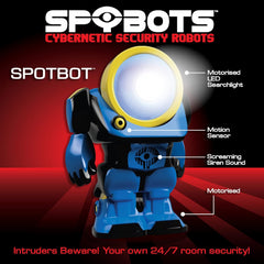Spybots Spotbot Cybernetic Security Robot LED Search Light Toy
