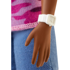 Barbie Fashionistas Doll Short Curly Brunette Hair Good Vibes