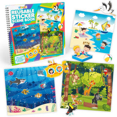 Abeec Reusable Sticker Scene Book Kids Activity Book