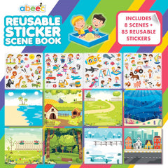 Abeec Reusable Sticker Scene Book Kids Activity Book