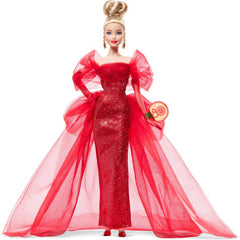 Barbie Signature Mattel 80th Anniversary Glittery Red Tulle Gown Doll