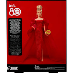 Barbie Signature Mattel 80th Anniversary Glittery Red Tulle Gown Doll