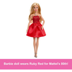 Barbie Mattel 80th Anniversary Red Dress Doll