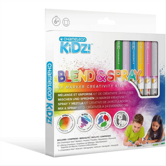 Chameleon Kidz Blend & Spray 24 Marker Creativity Kit