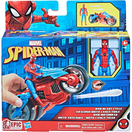 Marvel Spider-Man SPIDER-MAN AND WEB BLAST CYCLE Playset