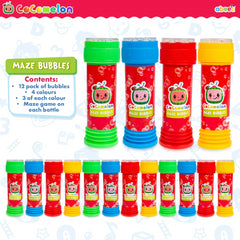 Cocomelon Maze Bubbles 12 Pack Bubble Toys