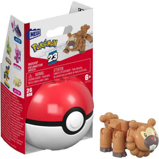 Mega Construx Pokemon Bidoof Poke Ball Building Set