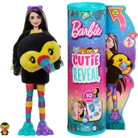 Barbie Cutie Reveal Toucan Jungle Series Plush Doll