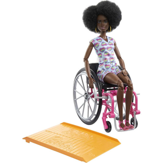 Barbie Fashionistas Afro Hair Doll with Wheelchair