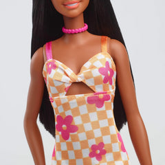 Barbie Fashionistas Checkered Flower Dress Doll