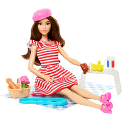 Barbie Pink Passport France Doll with Travel Accessories