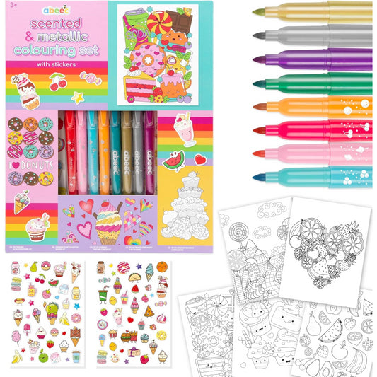 Abeec Scented and Metallic Colouring Set with Stickers