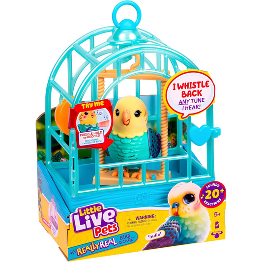 Little Live Pets Indie Really Real Bird with Cage