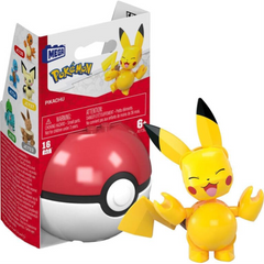 Mega Construx Pokémon Pikachu Poke Ball Building Figure