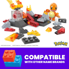 Mega Pokémon Charmander Fire Type Spin Building Set