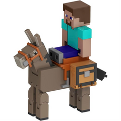 Minecraft Steve and Donkey Figure Pack