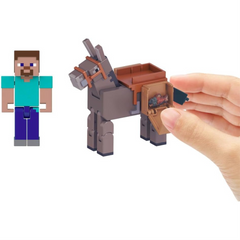 Minecraft Steve and Donkey Figure Pack