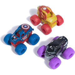 Monster Jam Marvel Mini Jams Thor Black Panther Iron Man Set