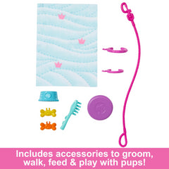 Barbie You Can Be Anything HTK37 PUPPIES and PET WHEELCHAIR Playset