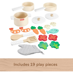 Fisher-Price Wooden Pots and Pans Play Set