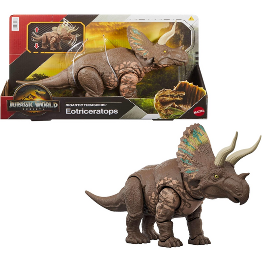 Jurassic World Rebirth Gigantic Thrashers Eotriceratops Dinosaur