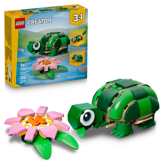 Lego CREATOR 31377 Turtle with a Water Lily Flower 3 in 1