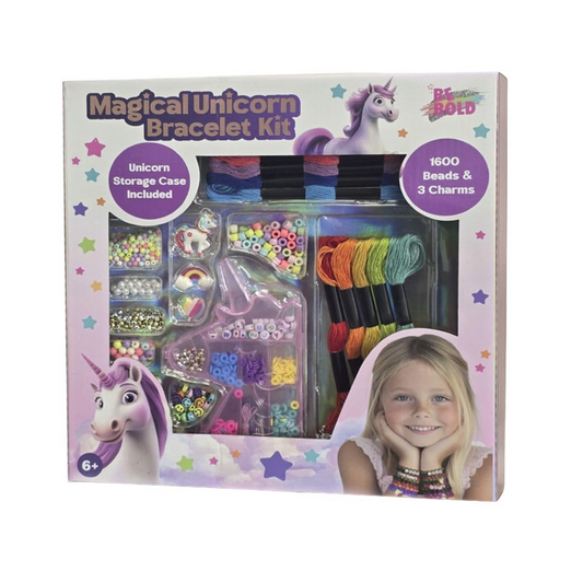 Be Bold Magical Unicorn Bracelet Making Kit and Craft Set