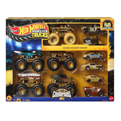 Hot Wheels Monster Trucks Trophy Champions Bigfoot 50th Anniversary Set