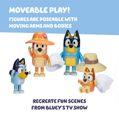 Bluey Family Trip 4-Pack Figure Set