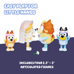 Bluey Wedding Time 4-Pack Figure Set