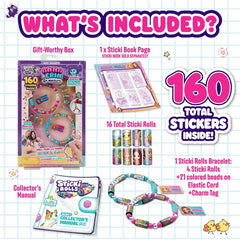 Sticki Rolls Anna & Erin BFF Bracelets Set With 160 Stickers