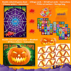 Abeec Halloween Games For Kids Parties 3-in-1 Party Games
