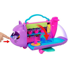 Polly Pocket Dolls and Playset Kitty Airways Airplane Travel Toy with 2 Dolls