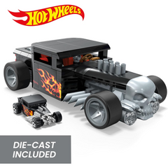 Mega Hot Wheels Race Car Construction Toy Set - Bone Shaker