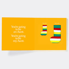 You're Going to be an Aunt Board Book and Matching Pair of Socks