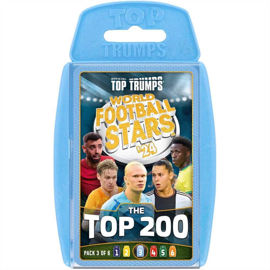 Top Trumps Cards Game - World Football Stars 2024 The Top 200 (Pack 3 Of 6)