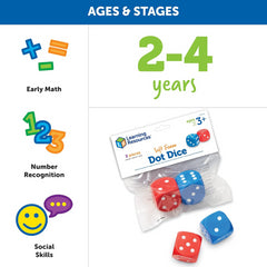 Learning Resources Dot Dice Soft Foam Set Math Game Dice