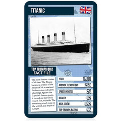 Top Trumps Cards Game - World Famous Ships