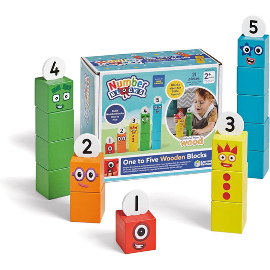 Learning Resources One to Five Wooden Blocks Montessori Math Toy