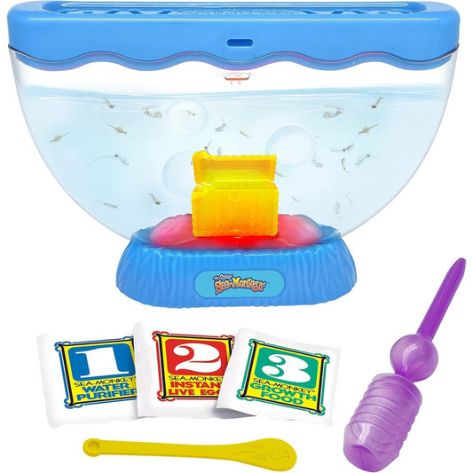 Sea Monkeys Ocean Treasure Tank with Light Eggs Food and Water Purifier