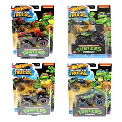 Hot Wheels Teenage Mutant Ninja Turtles TNMT Die-cast Monster Trucks Set of 4