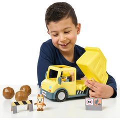 Bluey Dump Truck Load Unload Hard-Hat Exclusive Muddy 2.5-Inch Bingo Figure