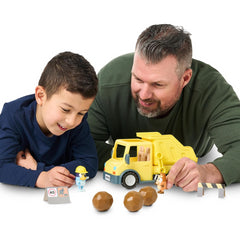 Bluey Dump Truck Load Unload Hard-Hat Exclusive Muddy 2.5-Inch Bingo Figure