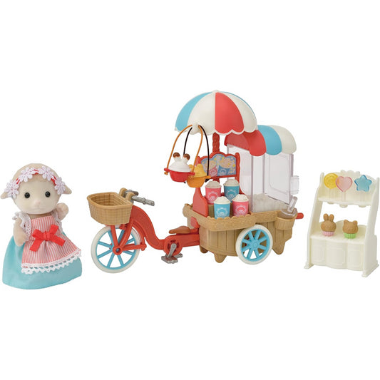 Sylvanian Families 5653 Popcorn Delivery Trike Dollhouse Playset and Doll