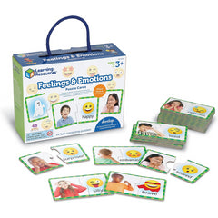 Learning Resources Feelings & Emotions Puzzle Cards SEL Learning Game