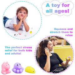 Abeec 24 Mini Squishies Sensory Toy Set for Kids